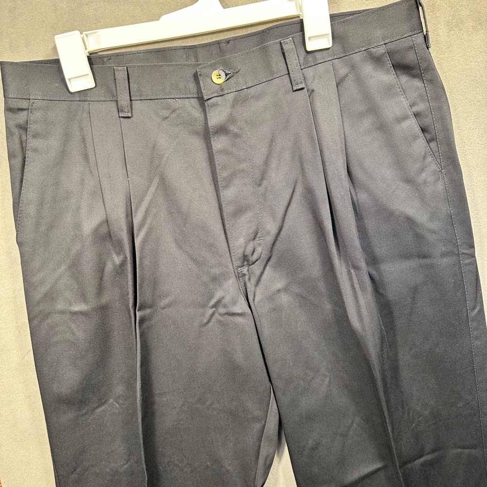 Timber Creek by Wrangler Pants Mens 38x30‎ Black Pleated Cuffed Cotton Excellent